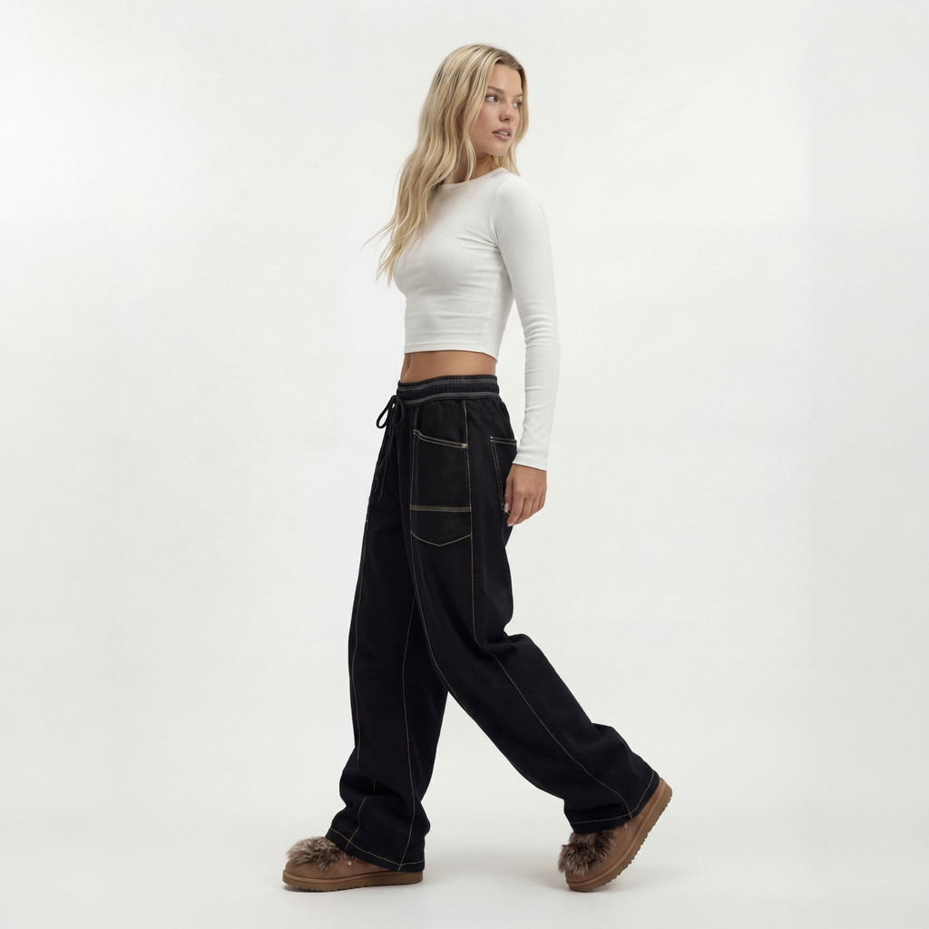 Arc-Seam Barrel Pant
