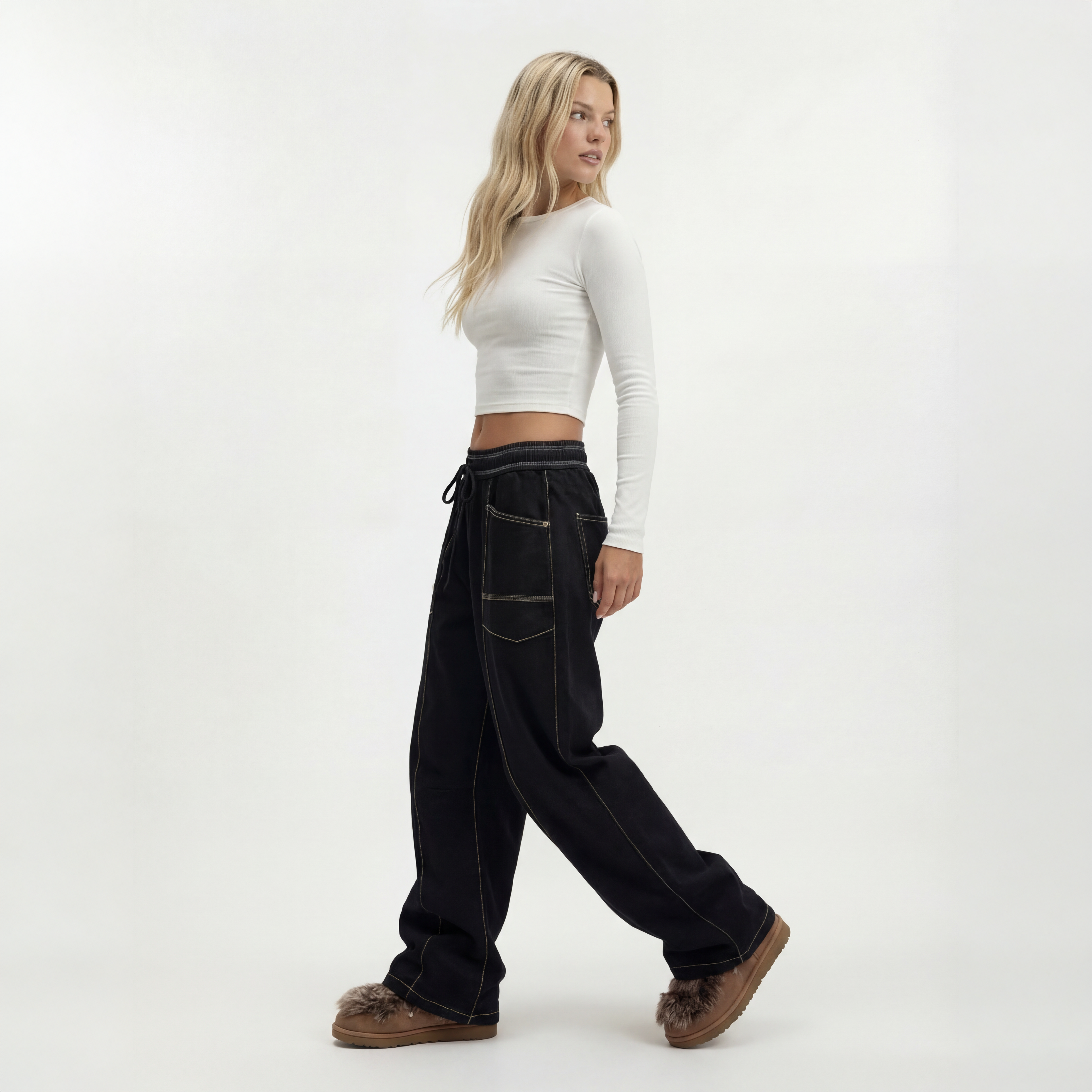 Arc-Seam Barrel Pant