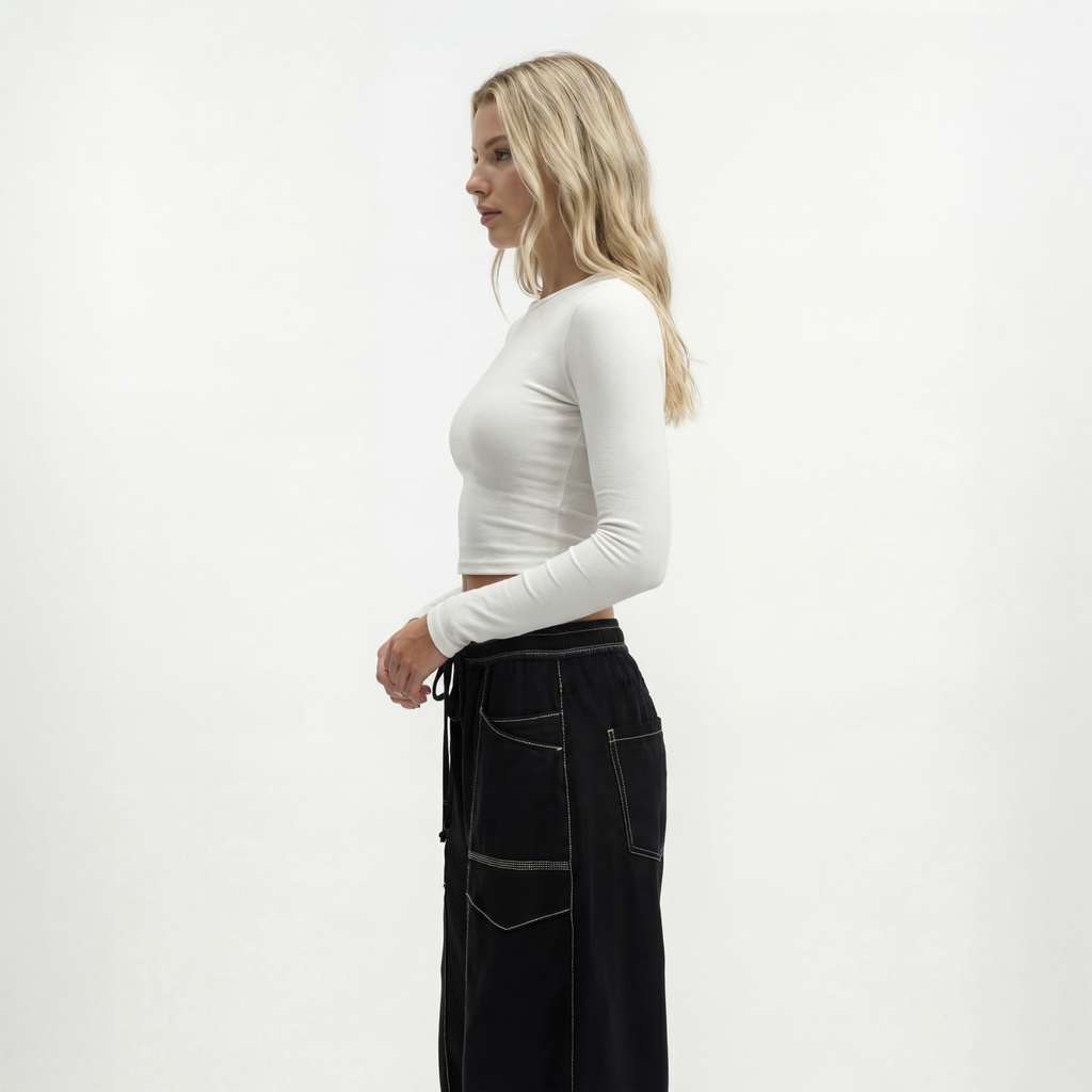 Arc-Seam Barrel Pant